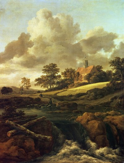 Landscape with a stream by Jacob van Ruisdael